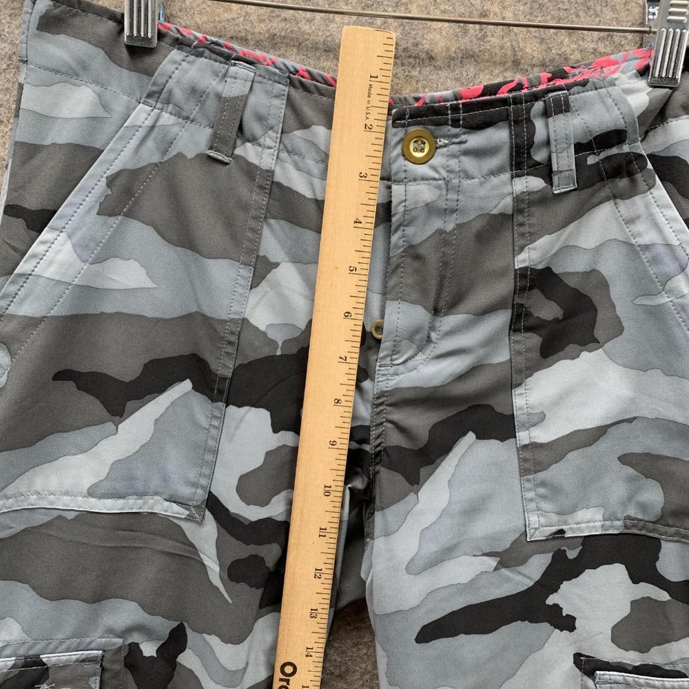 Nike Pants Women Small Ladies Camo Gray Black Pockets Cargo Outdoors Dri Fit VTG - Picture 7 of 12